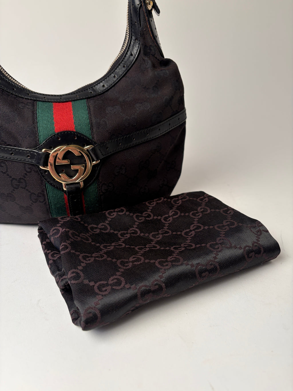 Gucci GG Reins Web Small Hobo