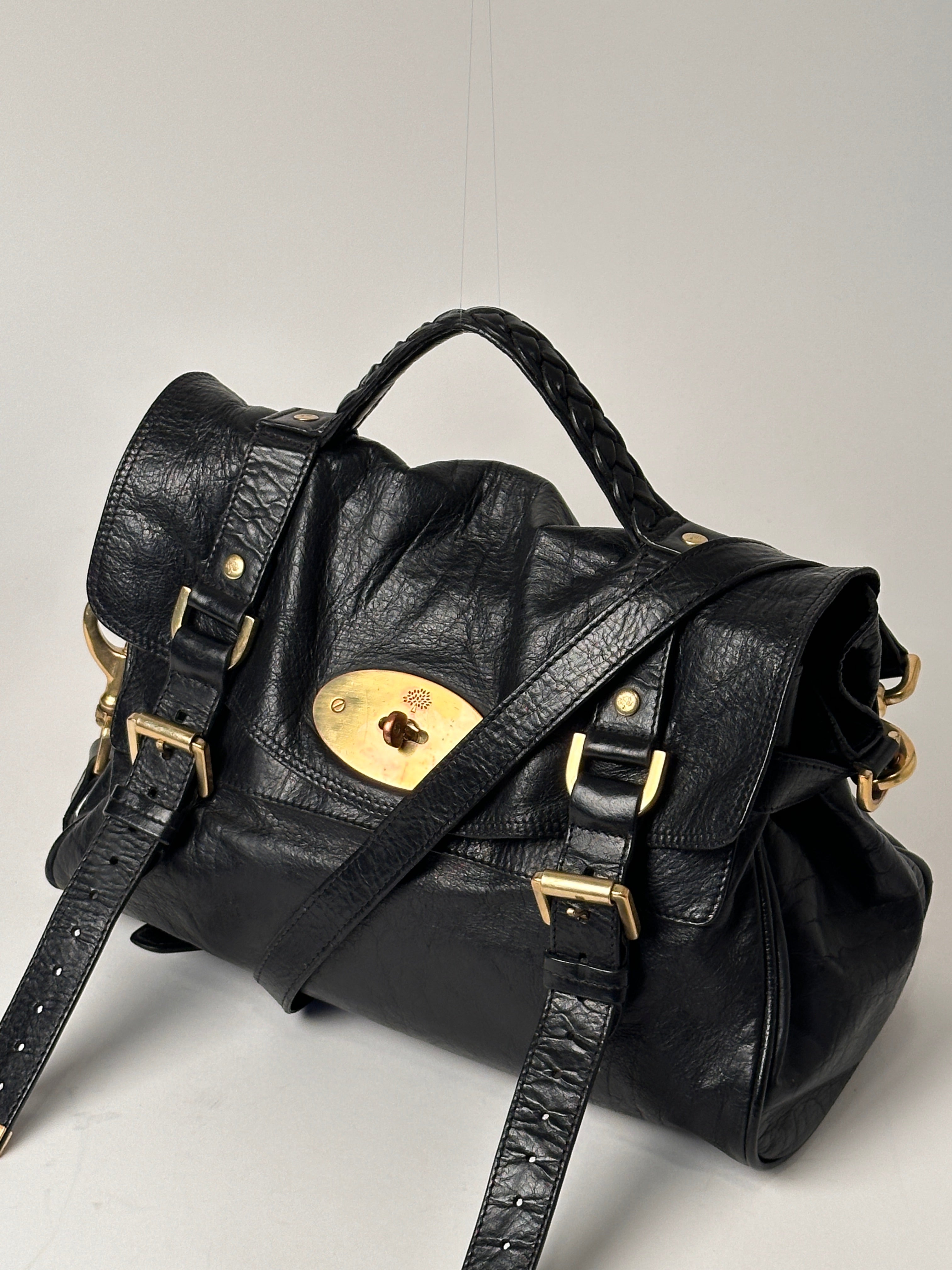 Mulberry Alexa Black Leather Handbag