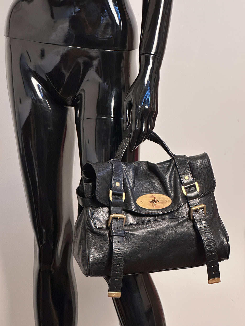 Mulberry Alexa Black Leather Handbag