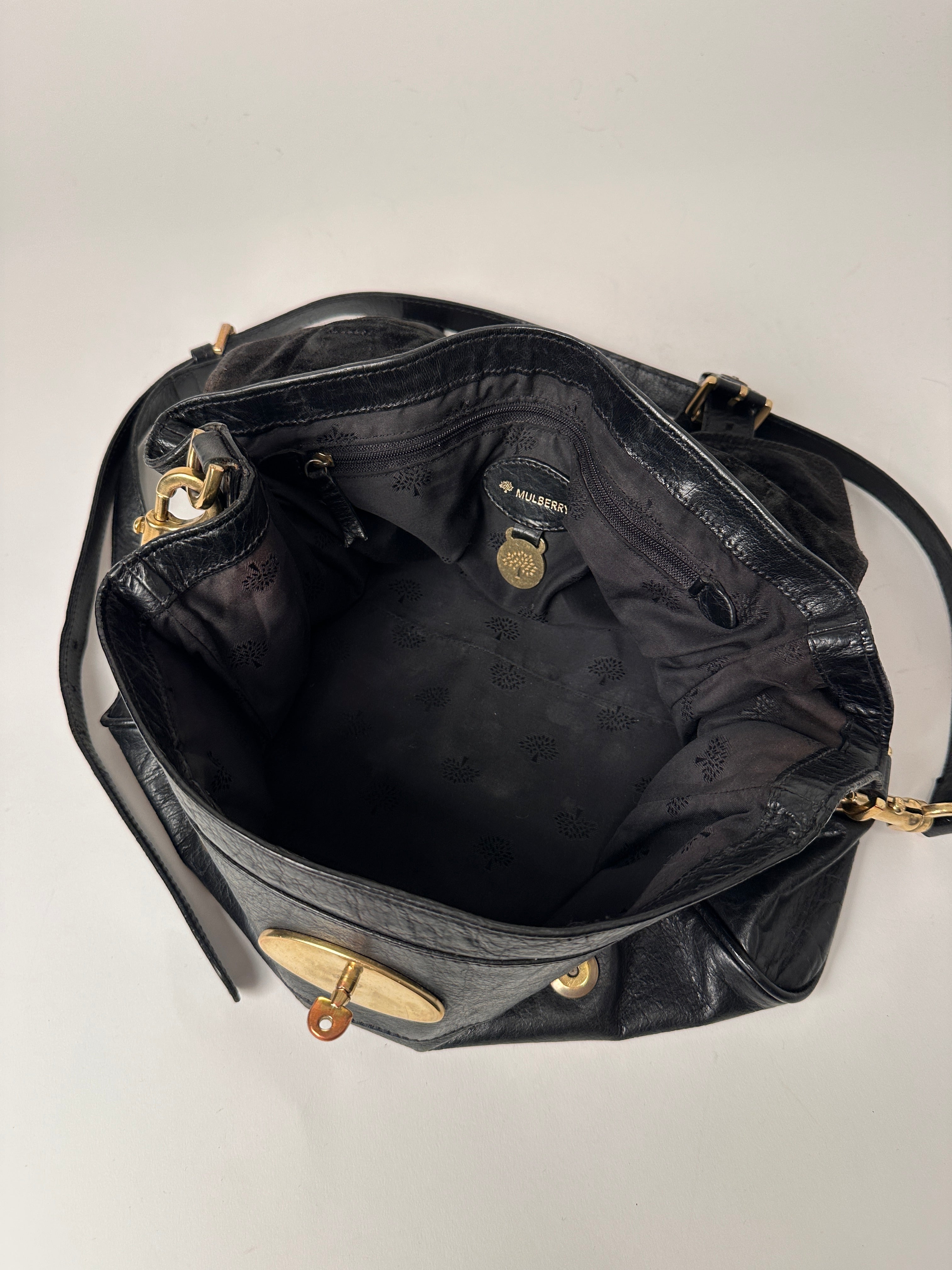 Mulberry Alexa Black Leather Handbag