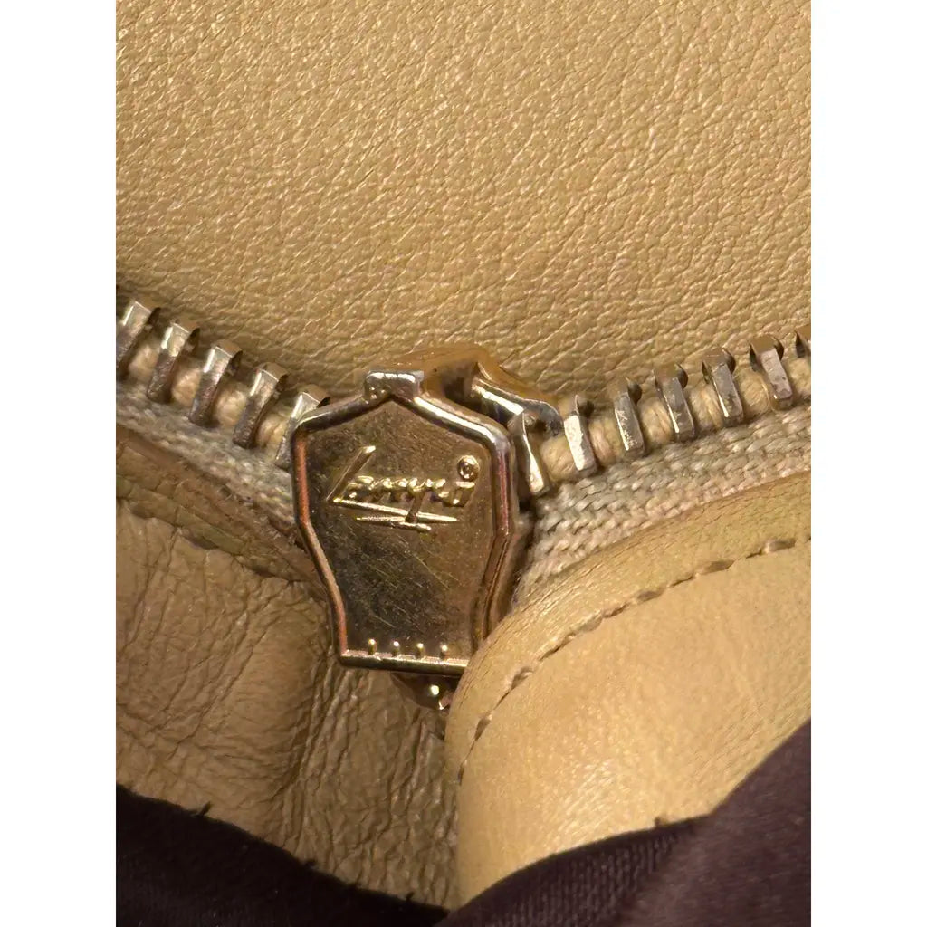 Yves Saint Laurent Mombasa Beige Leather Shoulderbag