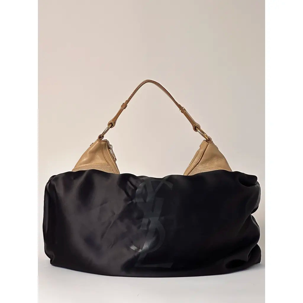 Yves Saint Laurent Mombasa Beige Leather Shoulderbag