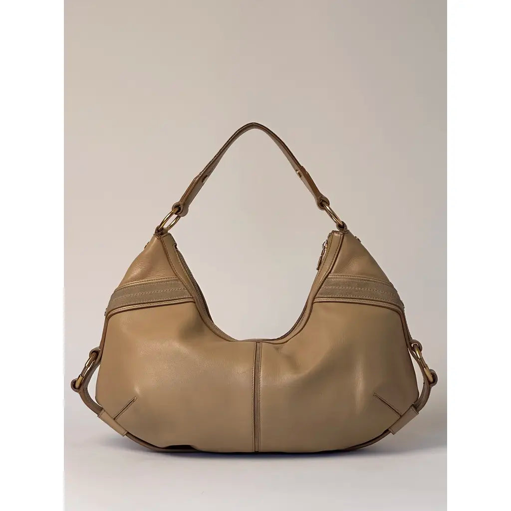 Yves Saint Laurent Mombasa Beige Leather Shoulderbag