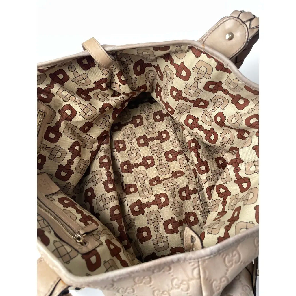 Gucci Pelham Hobo Beige Light Brown Leather Shoulderbag