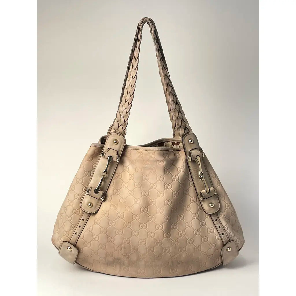 Gucci Pelham Hobo Beige Light Brown Leather Shoulderbag