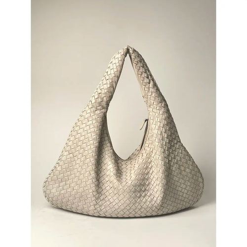Bottega Veneta Large Beige White Veneta Hobo