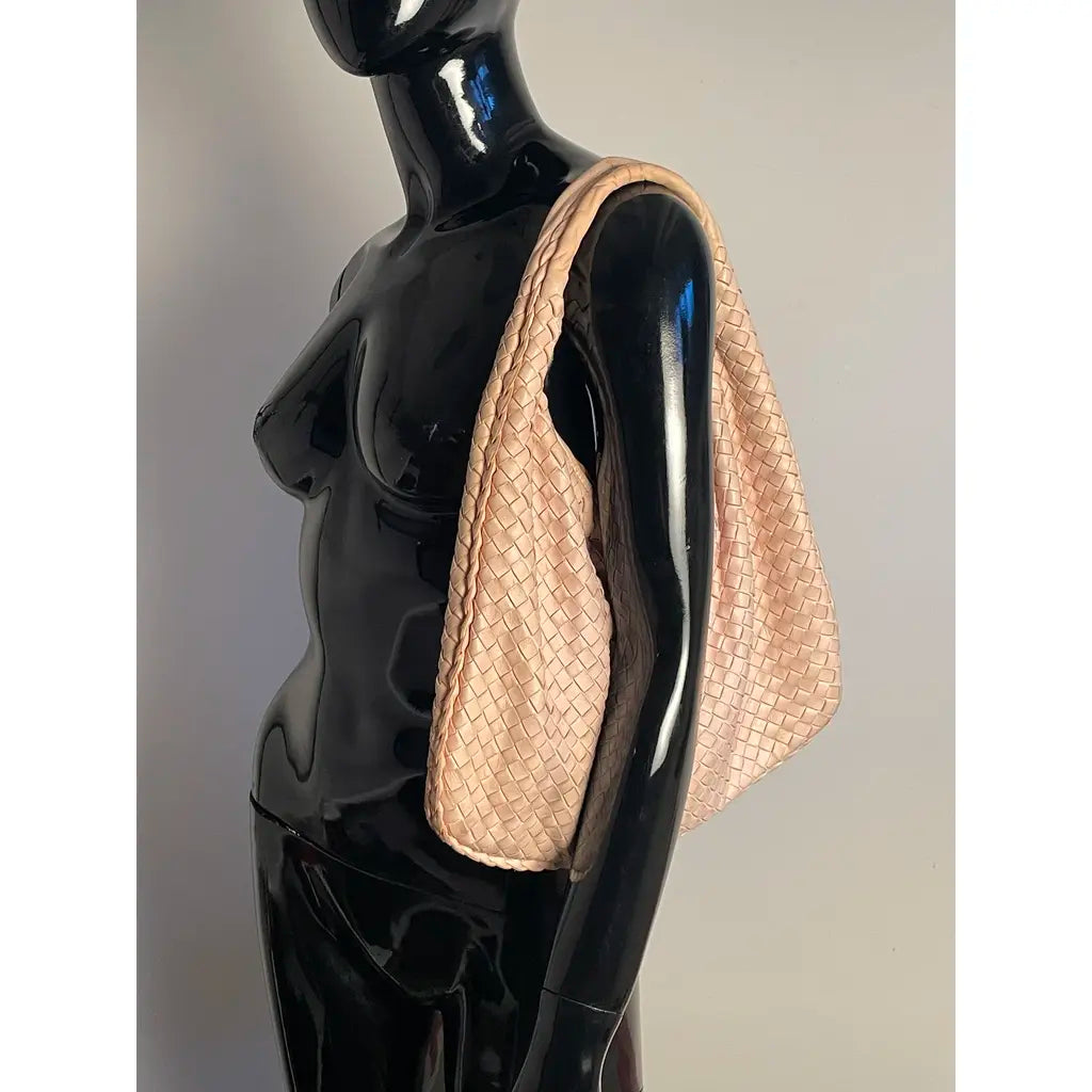 Bottega Veneta Medium Veneta Rose Powder Pink Shoulderbag