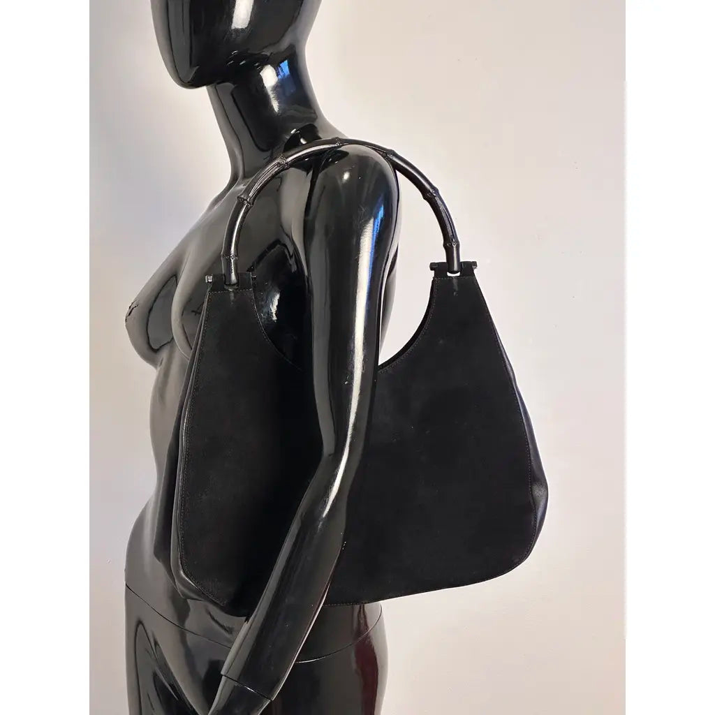 Gucci Jackie Hobo Bamboo Black Leather Vintage Shoulder bag