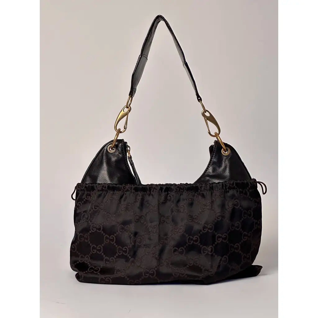 Gucci Half Moon Hobo Bag Black Leather 2003 by Tom Ford