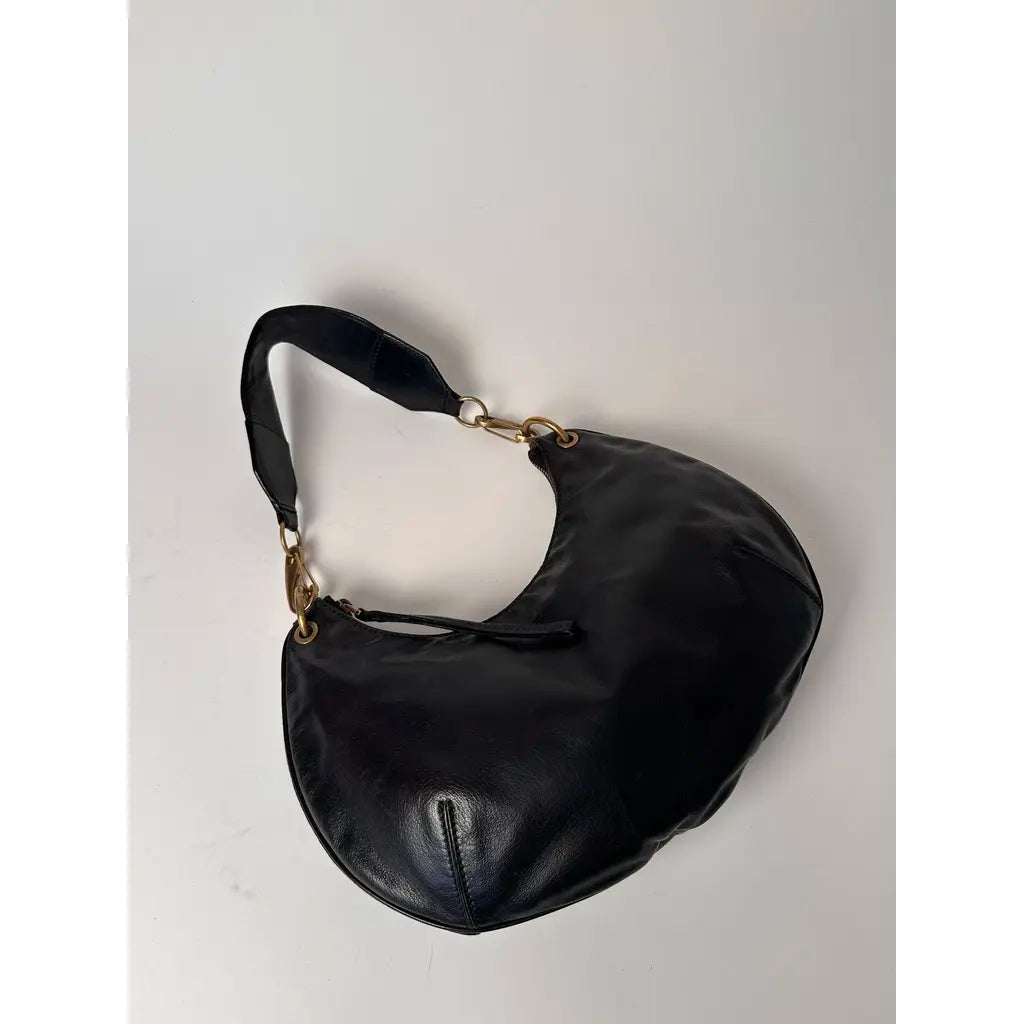 Gucci Half Moon Hobo Bag Black Leather 2003 by Tom Ford