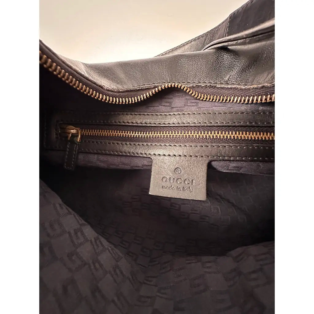Gucci Half Moon Hobo Bag Black Leather 2003 by Tom Ford