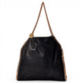 Stella McCartney Falabella Fold Over Tote Black Vegan Leather Shoulderbag