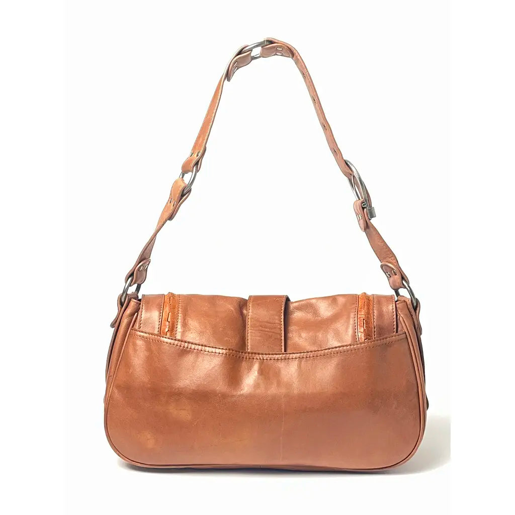 Christian Dior Gaucho Double Saddle Jumbo Brown Leather Shoulder bag