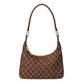 Gucci Hobo Golden Brown GG Cloth & Leather Shoulderbag