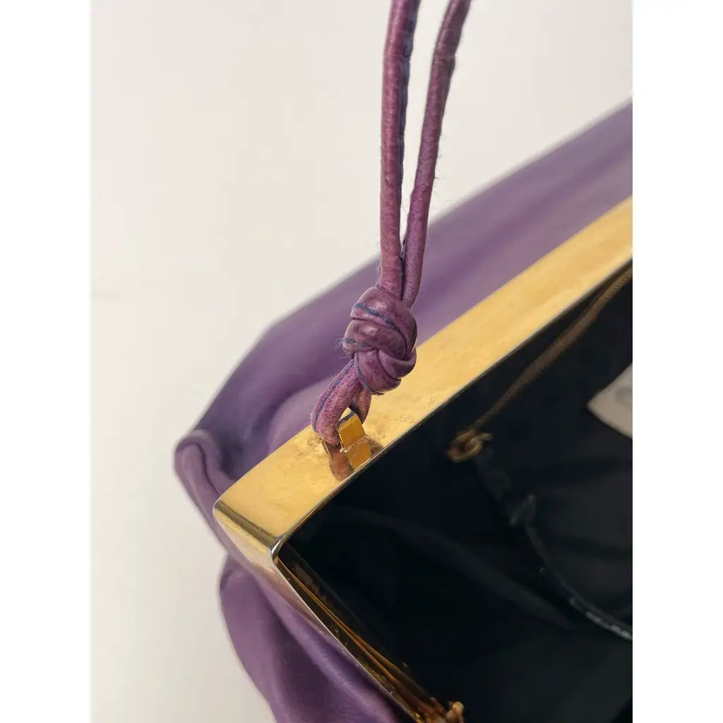 Miu Miu Arcadie Camera Purple Leather Shoulderbag