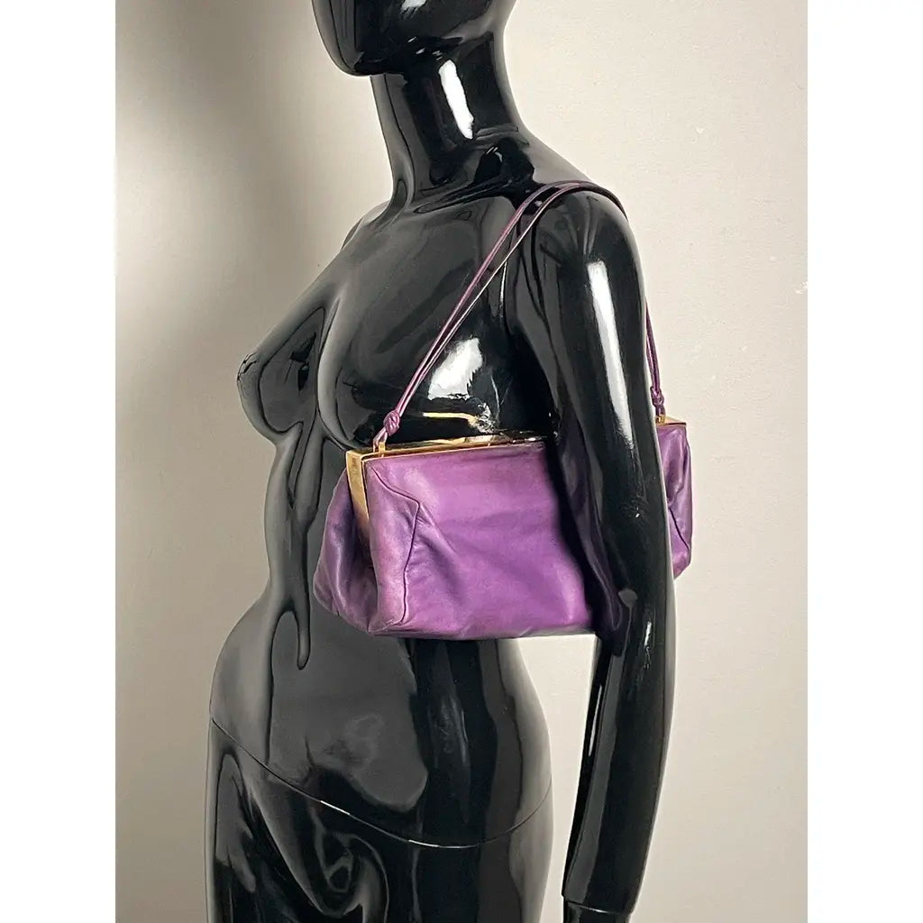 Miu Miu Arcadie Camera Purple Leather Shoulderbag