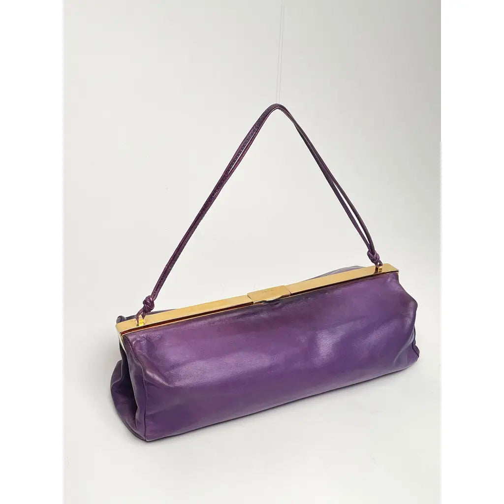 Miu Miu Arcadie Camera Purple Leather Shoulderbag