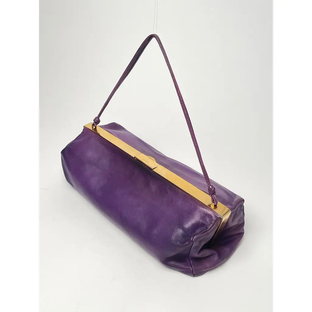 Miu Miu Arcadie Camera Purple Leather Shoulderbag
