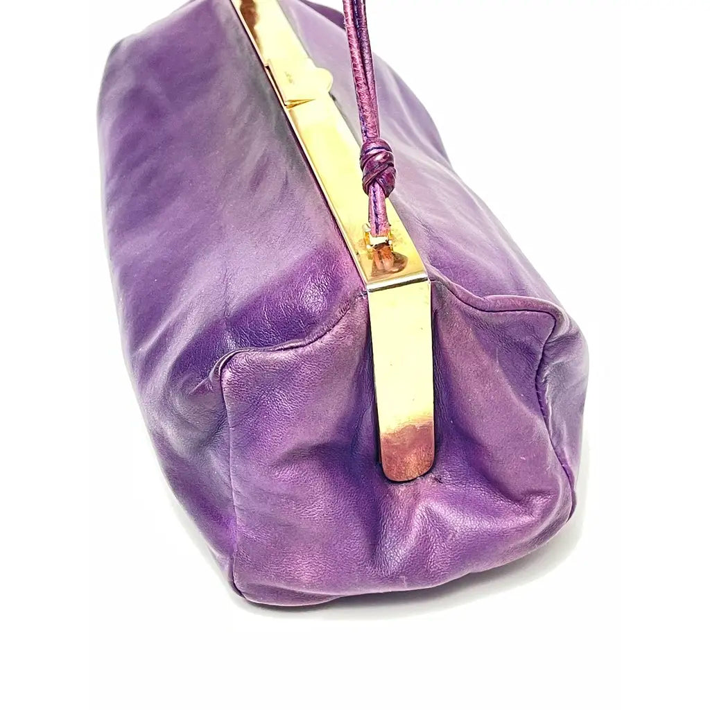 Miu Miu Arcadie Camera Purple Leather Shoulderbag