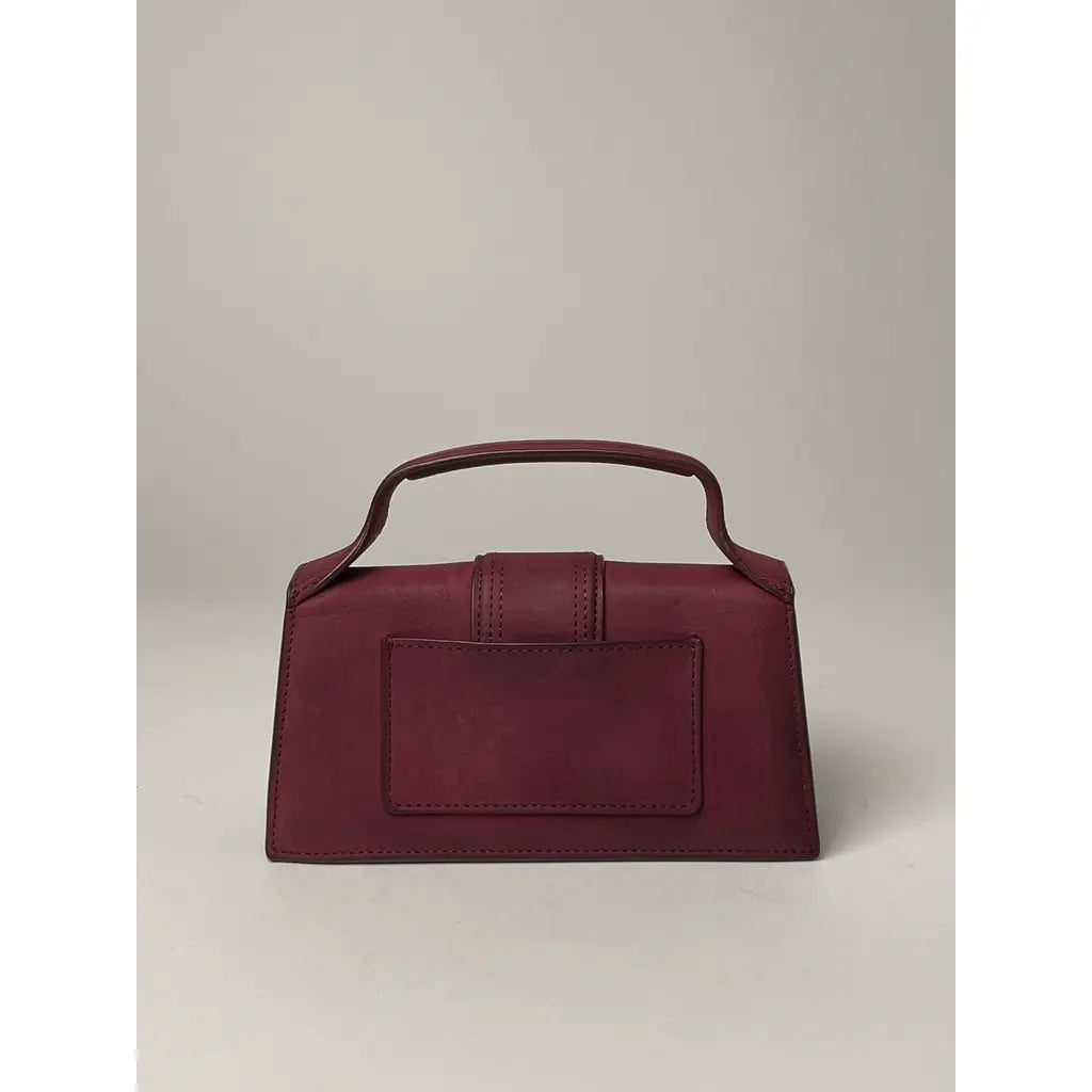 Jacquemus Le Bambino Crossbody Bag Red Burgundy Nubuck Leather