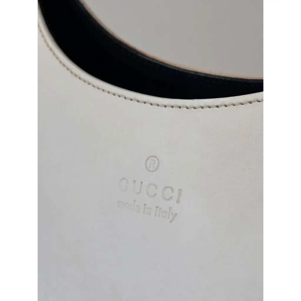Gucci Jackie Bamboo Hobo White Leather Vintage Shoulderbag